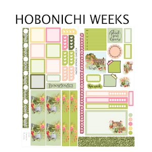 SPRING GARDEN Hobonichi Weeks Sticker Kit | weekly planner sticker kit HW330