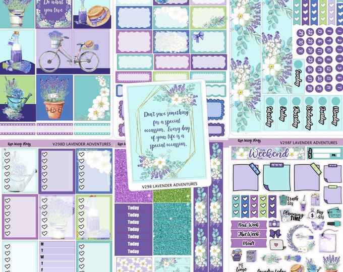 LAVENDER ADVENTURES Weekly Sticker Kit | Vertical Planner | Kit Perfect ...