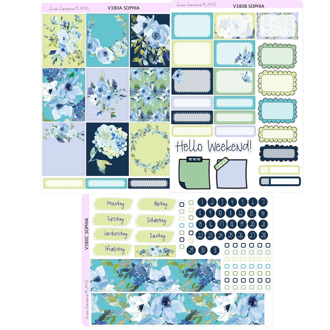 SOPHIA MINI Weekly Sticker Kit | Vertical Planner | Perfect for ...