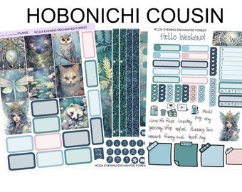 ENCHANTED FOREST EVENING Hobonichi Cousin Weekly Planner Sticker Kit | HC224