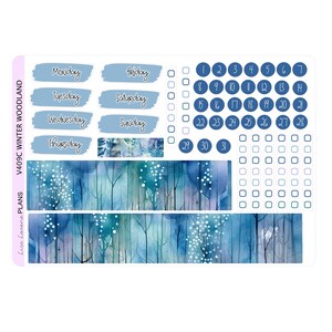 WINTER WONDERLAND Weekly Planner Sticker Kit | Vertical Planner ...