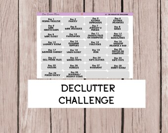 30 Day Declutter Challenge Planner Sticker Set L1