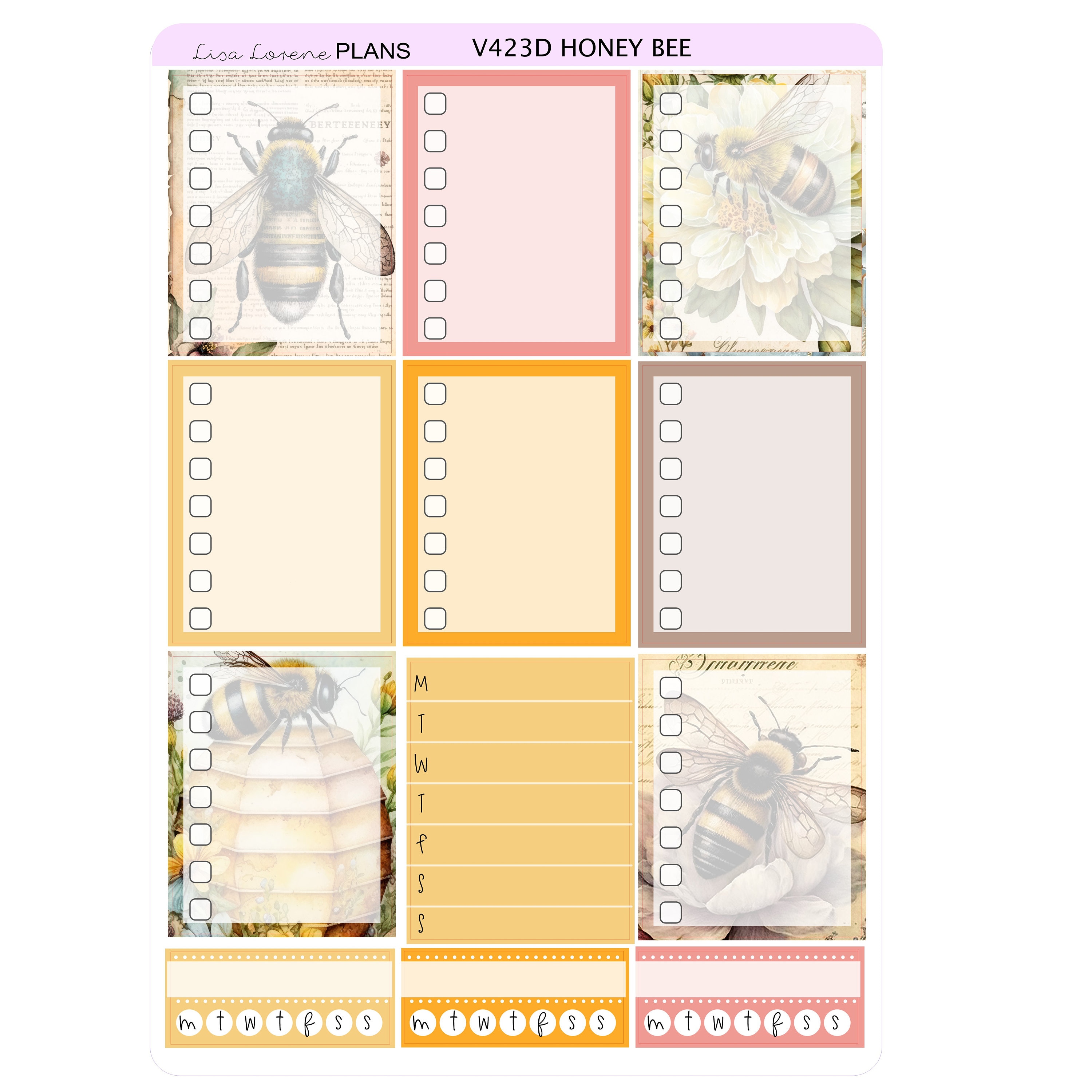 HONEY Beeweekly Planner Sticker Kit | Vertical Planner | Perfect for ...