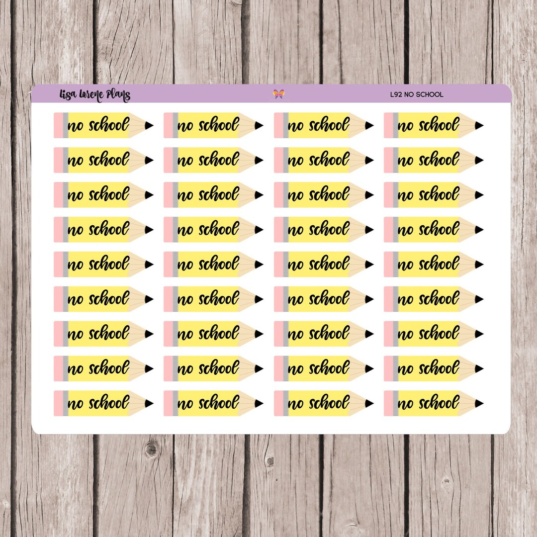 NO SCHOOL Planner Stickers | L92 - Etsy