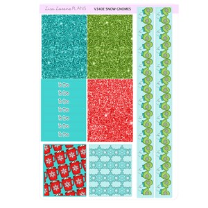 SNOW GNOMES Christmas Weekly Sticker Kit | Vertical Planner | Kit ...