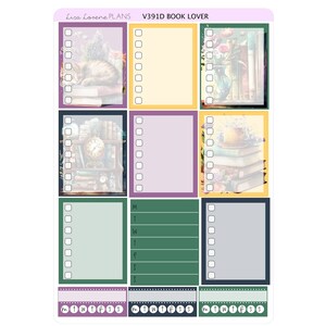 BOOK LOVER Reading Weekly Planner Sticker Kit | Vertical Planner ...