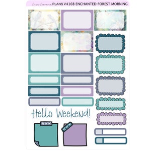 ENCHANTED FOREST MORNING Weekly Planner Sticker Kit | Vertical Planner ...