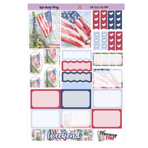 OLD GLORY Mini Planner Sticker Kit | perfect for many planners | S8