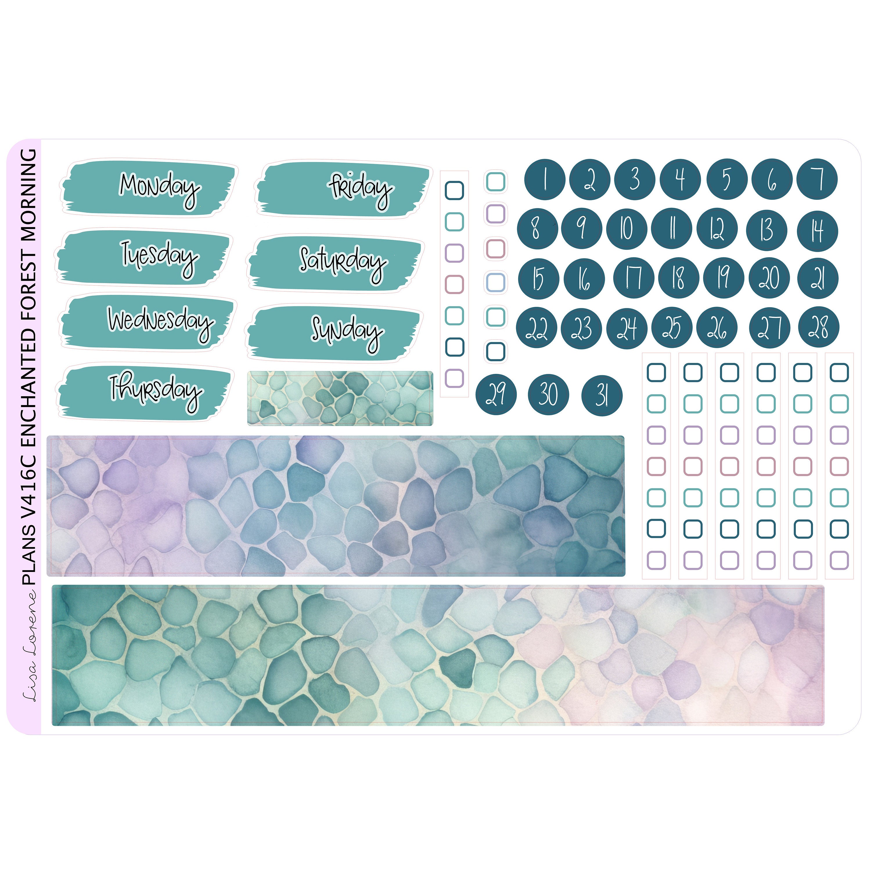 ENCHANTED FOREST MORNING Weekly Planner Sticker Kit | Vertical Planner ...