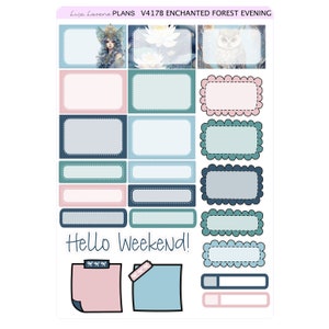 ENCHANTED FOREST EVENING Weekly Planner Sticker Kit | Vertical Planner ...