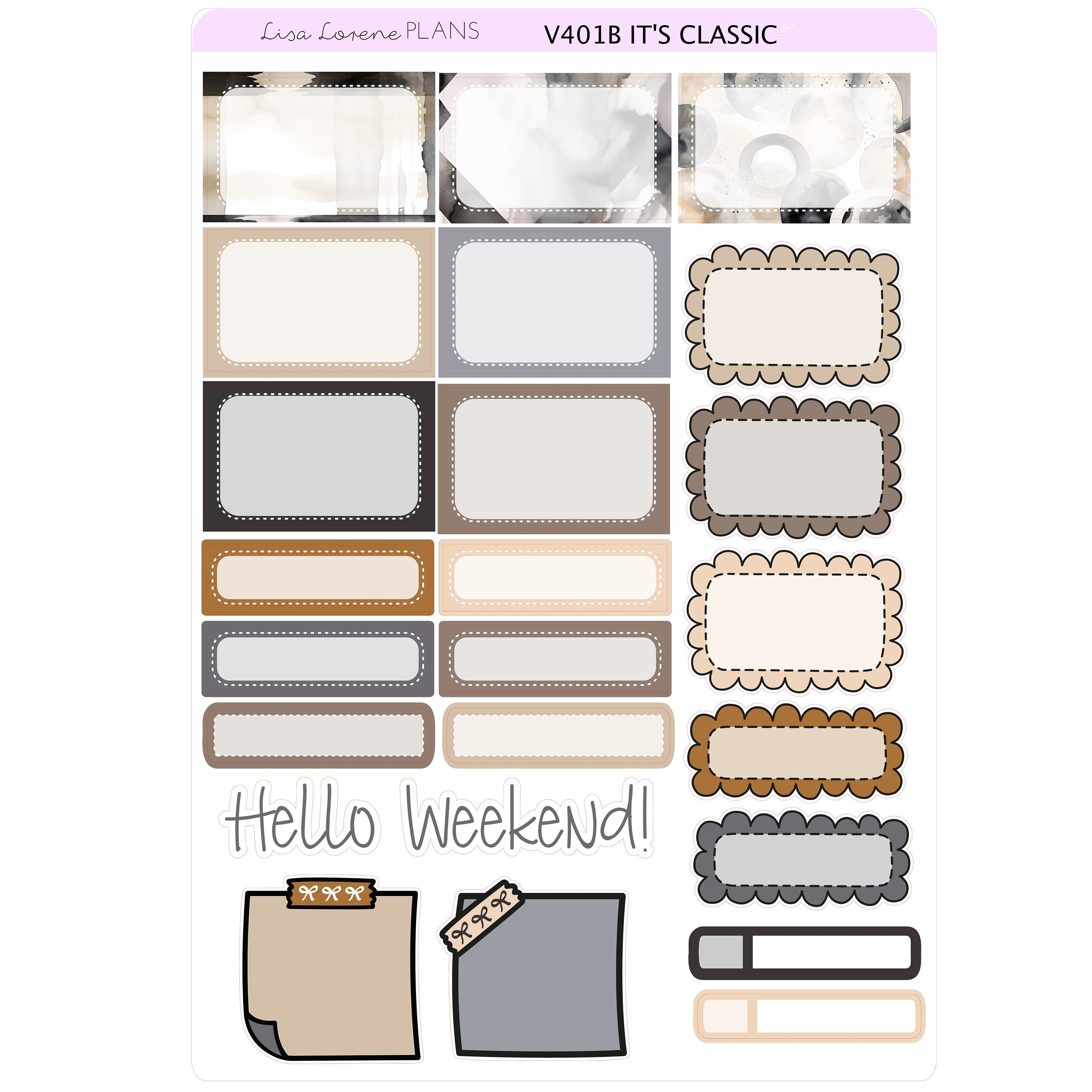 IT'S CLASSIC Weekly Planner Sticker Kit | Vertical Planner | Perfect ...