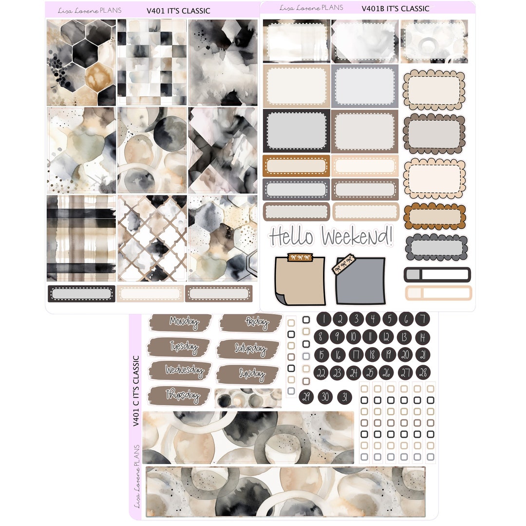 IT'S CLASSIC Weekly Planner Sticker Kit | Vertical Planner | Perfect ...