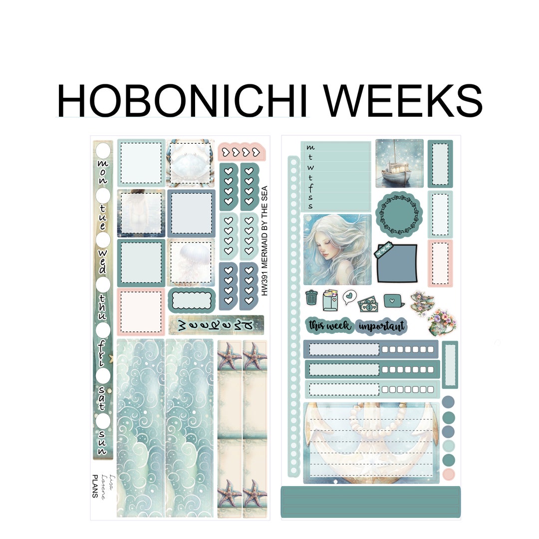 MERMAID BY the SEA Hobonichi Weeks Sticker Kit | Fantasy Dragon Egg Eye ...