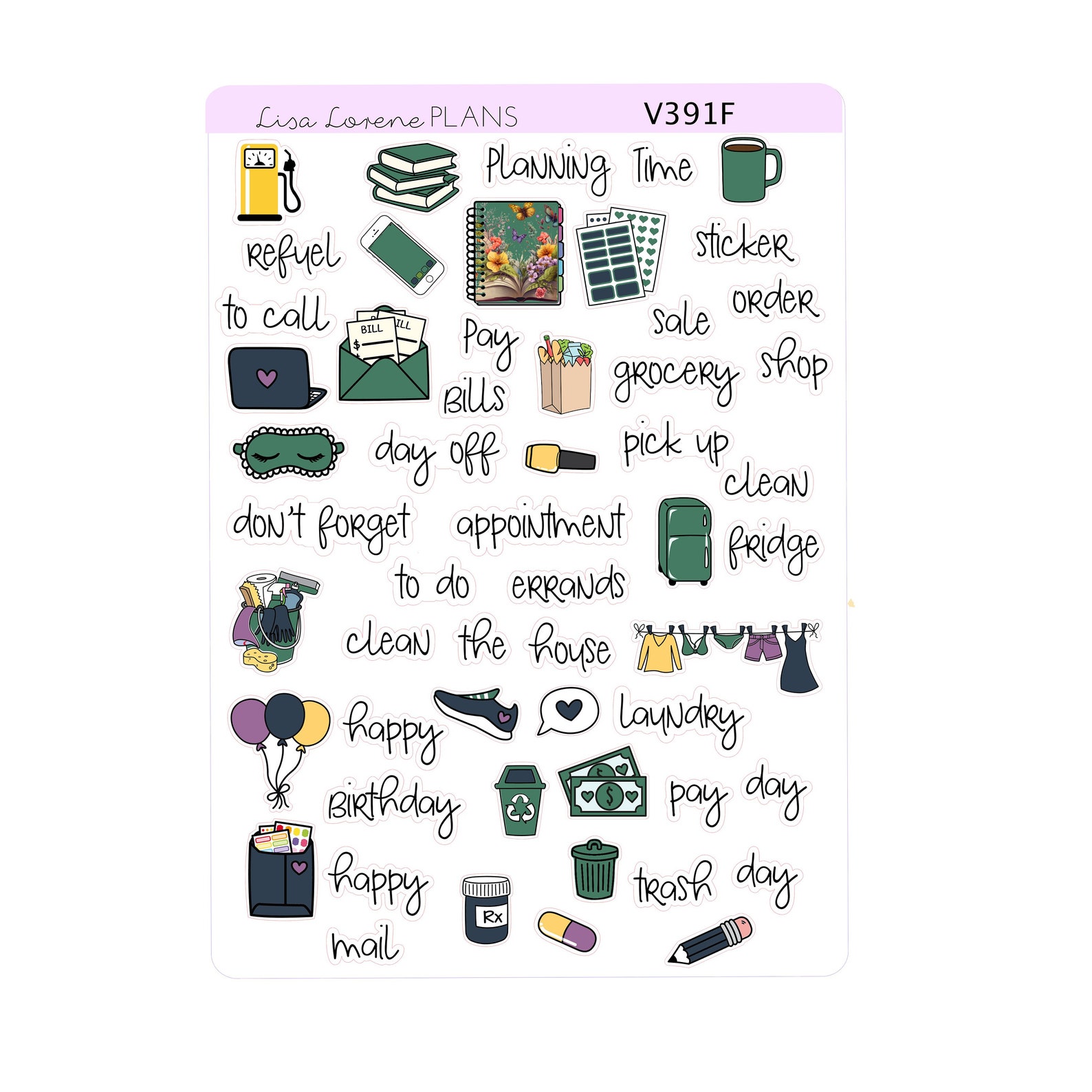 BOOK LOVER Reading Weekly Planner Sticker Kit | Vertical Planner ...