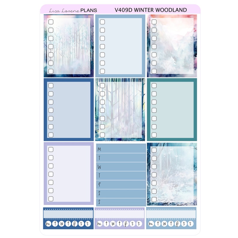 WINTER WONDERLAND Weekly Planner Sticker Kit | Vertical Planner ...