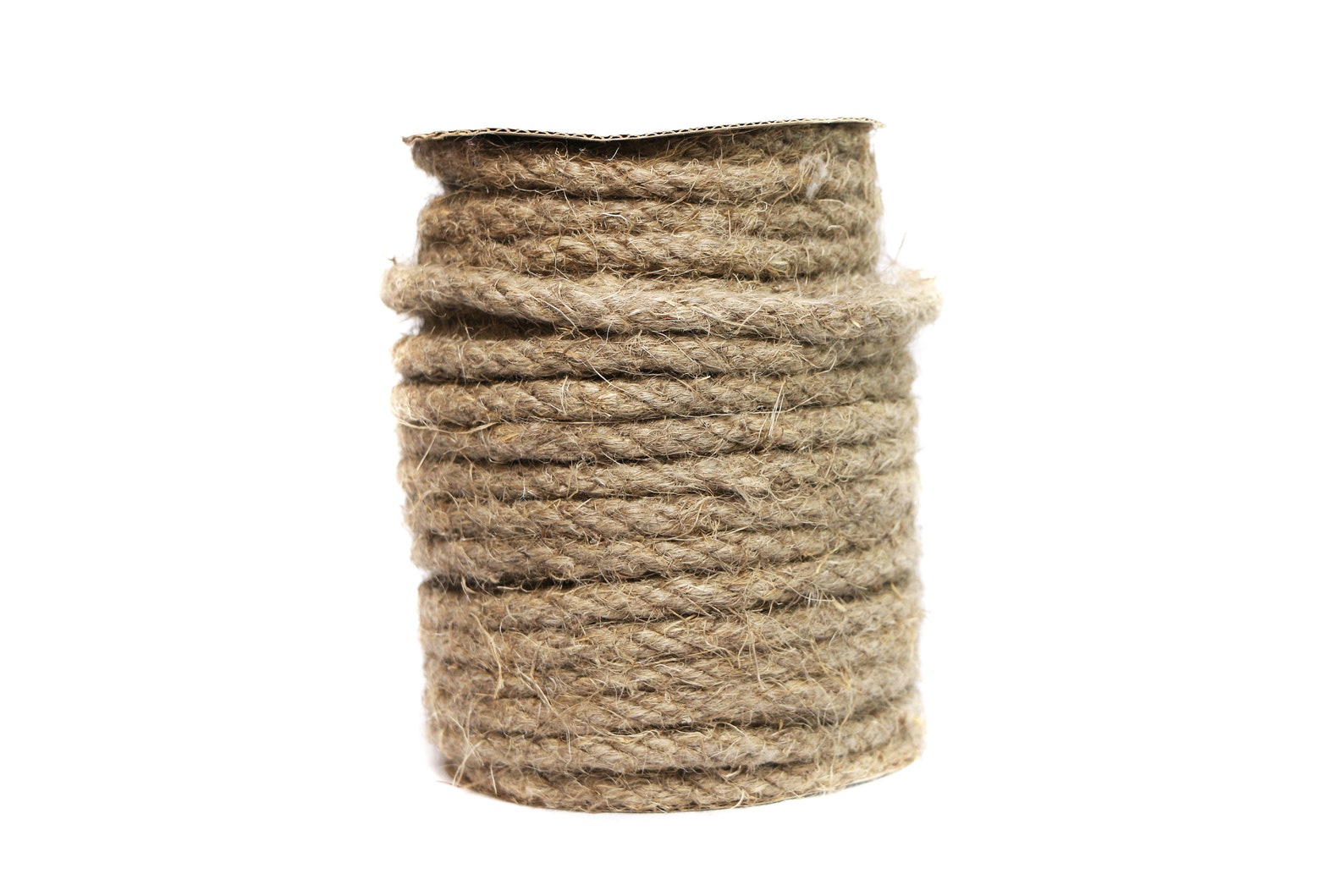 Natural brown linen braided rope. Linen rope Linen braided Etsy