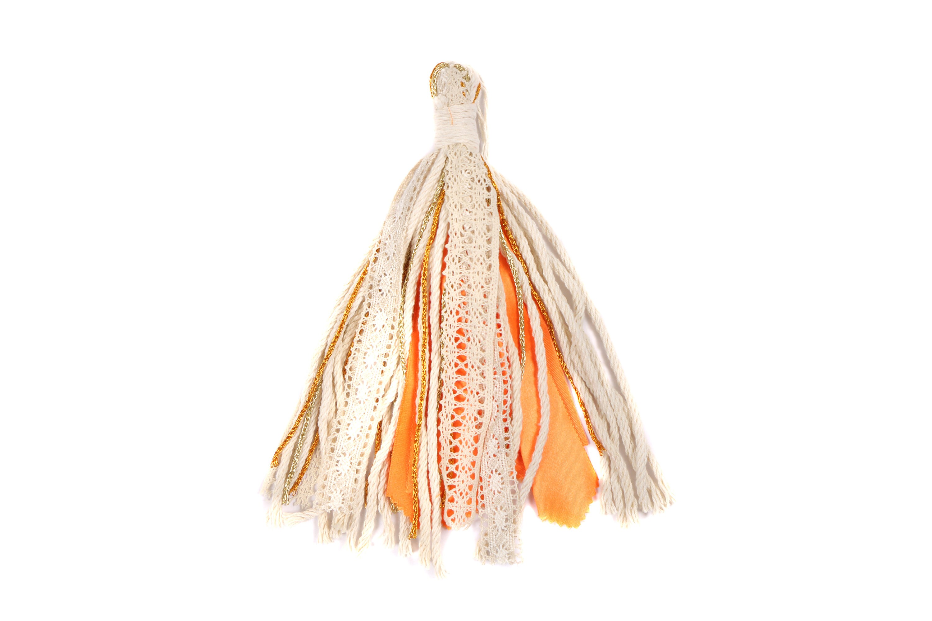 Tassels from Satin ribbon lace cotton rope wedding decor Etsy