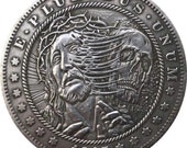 1885 US Silver Morgan Dollar Hobo Jesus Christ Nazareth Carved Replica