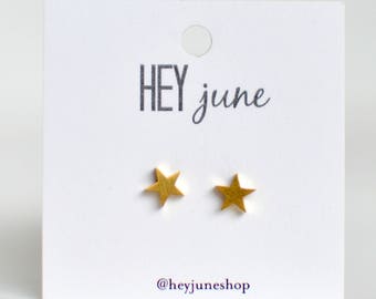 Tiny gold star earrings, star earrings, gold star stud earrings, fourth of july earrings, minimalist earrings, silver star stud earrings