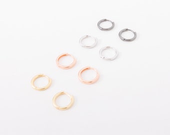 12mm Huggies, small hoop earring