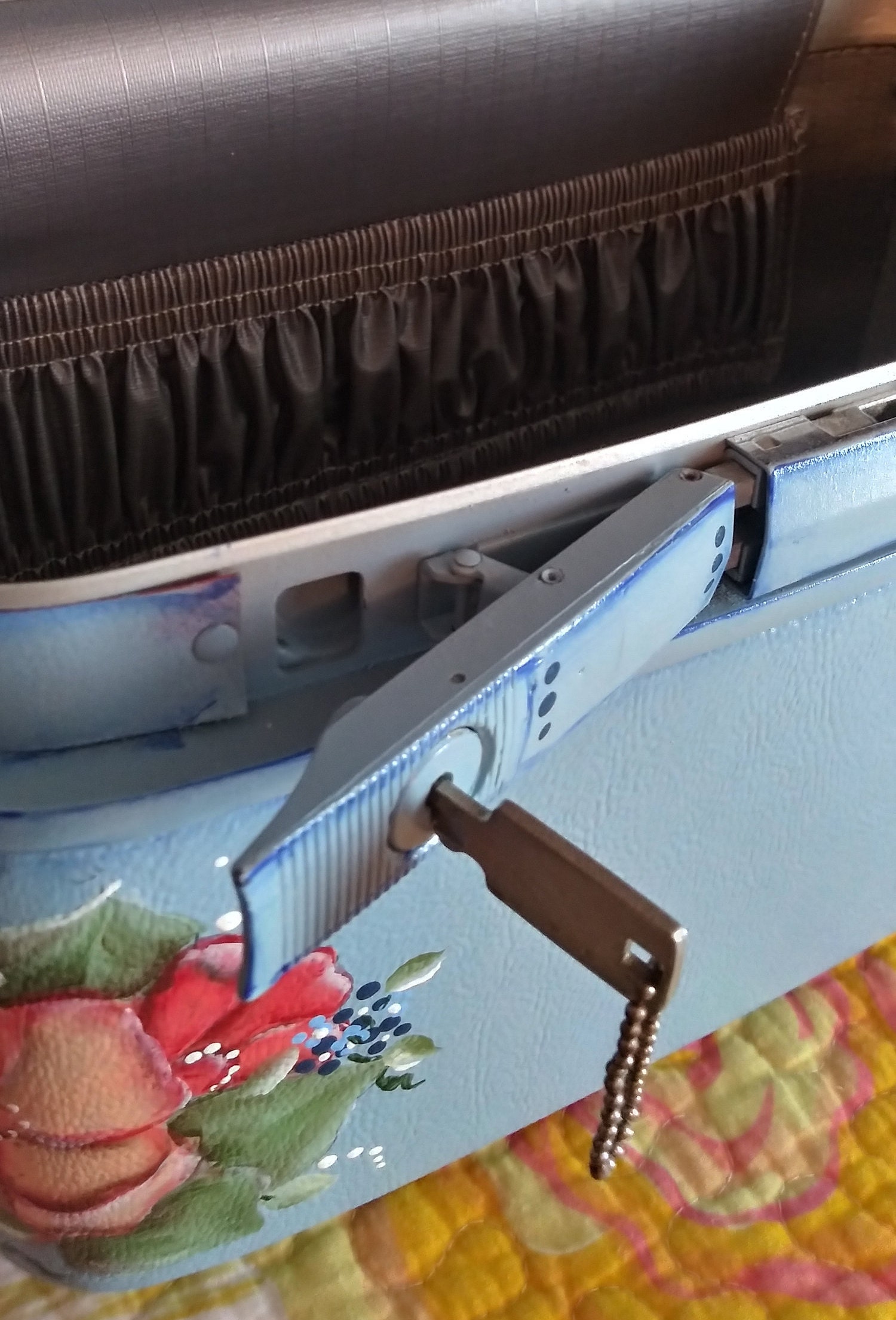 A Beautifully Hand Painted Ladies Train Case Cosmetic Case Etsy