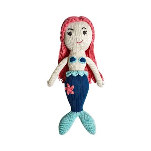 Handmade Mermaid doll 30cm, Stuffed toddler doll, soft handmade toy, Mermaid gifts for Christmas image 6