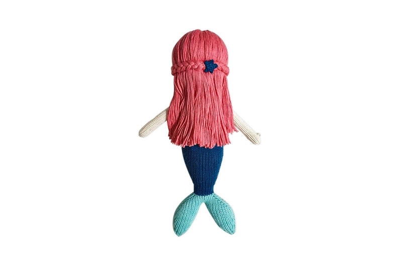 Handmade Mermaid doll 30cm, Stuffed toddler doll, soft handmade toy, Mermaid gifts for Christmas image 5