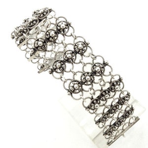 Openwork silver bracelet, Silver handmade bracelet, Filigree silver bracelet, Vintage silver bracelet, Vintage Handmade bracelet