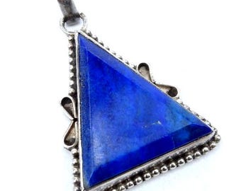 Vintage silver pendant, Lapis Lazuli silver pendant, Lapis Lazuli pendant, Silver pendant, Vintage, Natural Lapis Lazuli, Vintage pendant