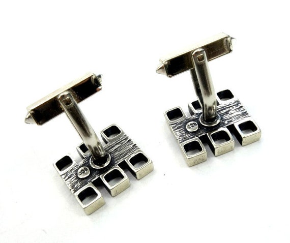 Modern Art, Modern art silver cufflinks, Vintage … - image 5