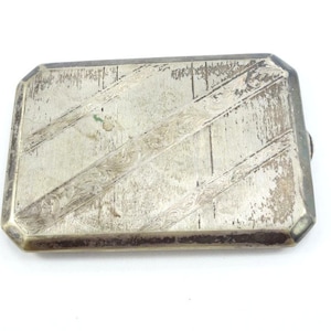 Portasigarette Vintage, Portasigarette tascabile, Scatola portasigarette, Tobacciana Vintage, Accessori per fumatori, 1920, Alpacca
