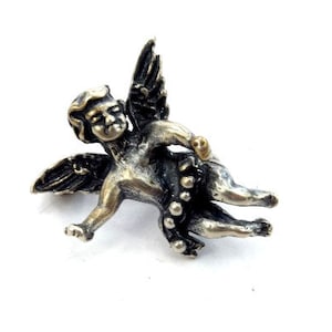 Vintage silver brooch, Romantic angel brooch, Putto silver brooch, Cherub silver brooch, Vintage, Angel brooch