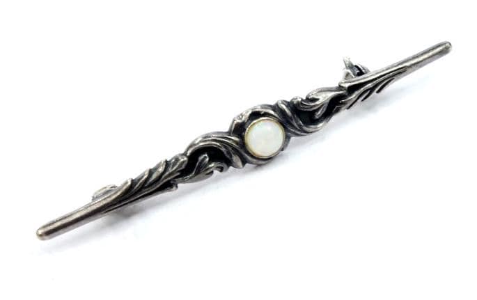 Vintage silver opal brooch, Opal brooch, Real silver brooch, Real silver, Silver vintage brooch, Vintage