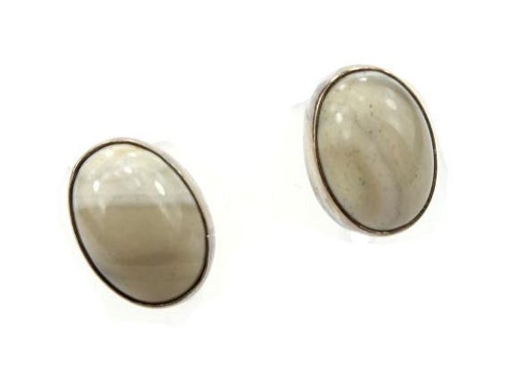 Striped flint, Polish striped flint, Poland, Sterling silver, Flint earrings, Silver flint earrings, Natural flint, Real silver