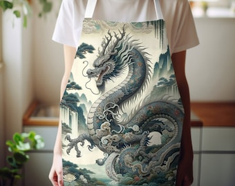 Dragon Apron - Adjustable Waterproof Kitchen Apron for Cooking, Baking, BBQ, Men & Women
