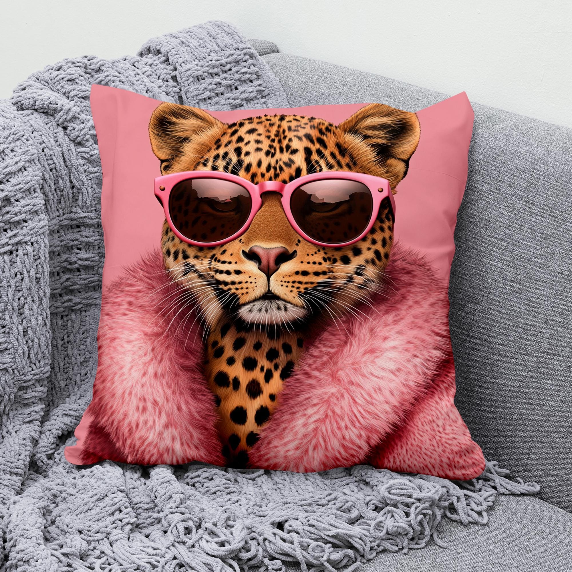 Pink Leopard Pillow Australia