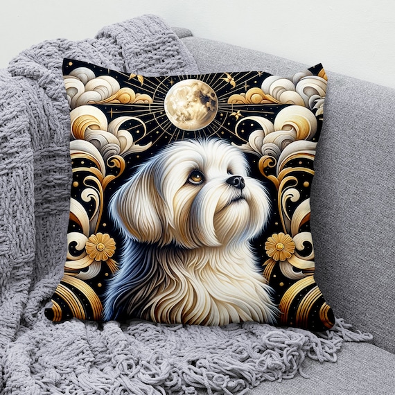 Maltese Pillow Cover Maltese Pillow Cover