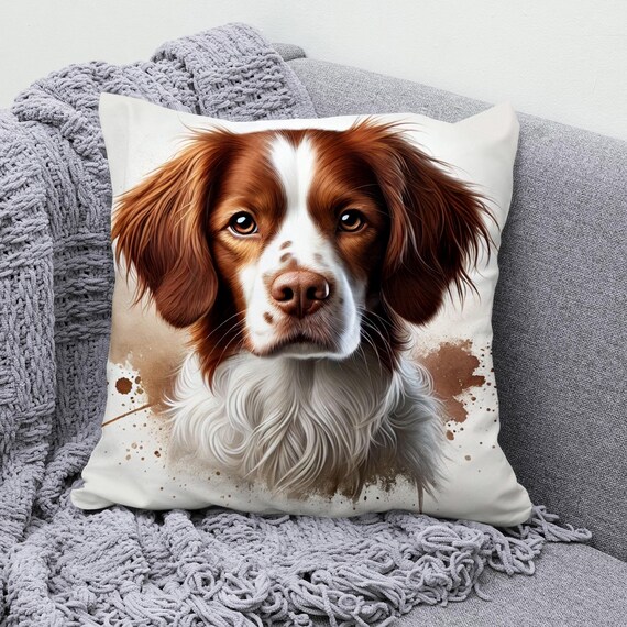 Funda de almohada con diseño de perro Spaniel Británico: funda de