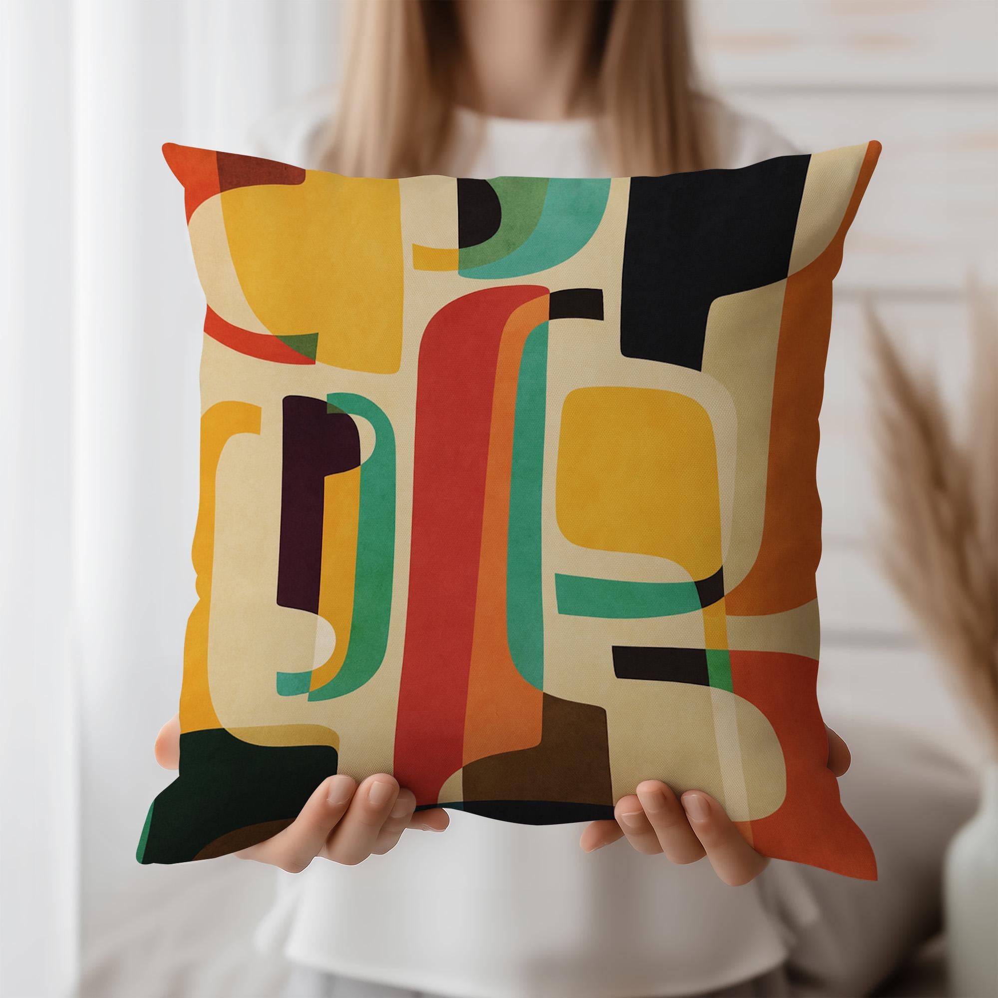 Soleebee - Set di 2 federe per cuscini in velluto e pelliccia artificiale, 45 x 45 cm, motivo tie-dye curcuma, per divano, letto, casa, auto