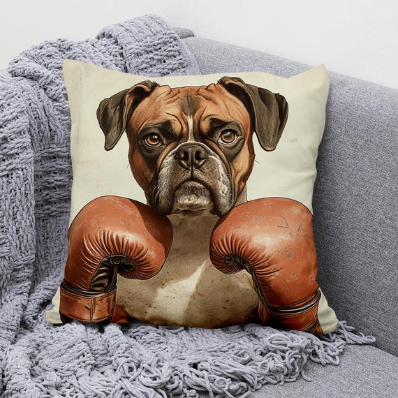 Boxing Boxer Dogs As Pets Boxer Dog Cushion Cover – Funny Boxer