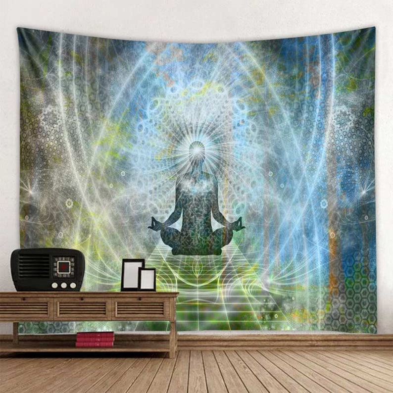 Meditation Tapestry Spiritual Yoga Wall Hanging Bohemian Psychedelic