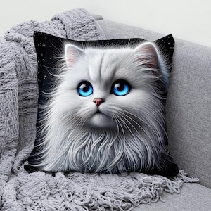 Fluffy Cat Pillow Etsy