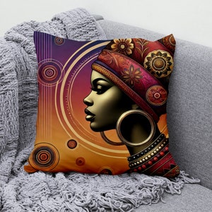 Afrikanische Frau Dekokissenbezug Kissenbezug Baumwolle Leinen Tribal Art Dekorative afrikanische Mädchen Kissenbezug Wohnkultur ethnischen Stil