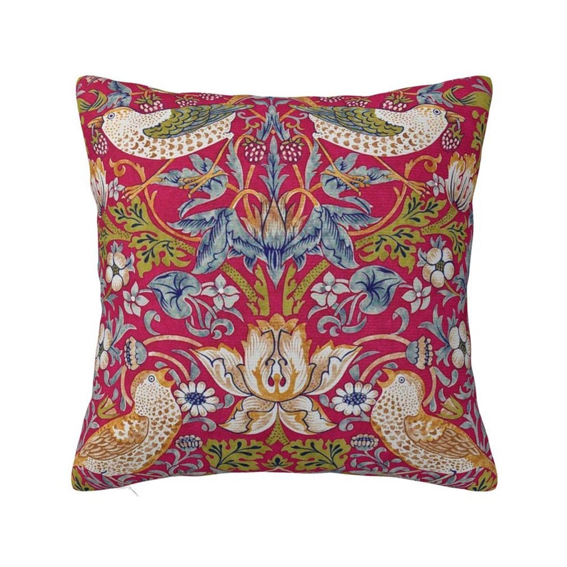 William Morris Cushion Cover Retro Morris Design Golden Lily Etsy