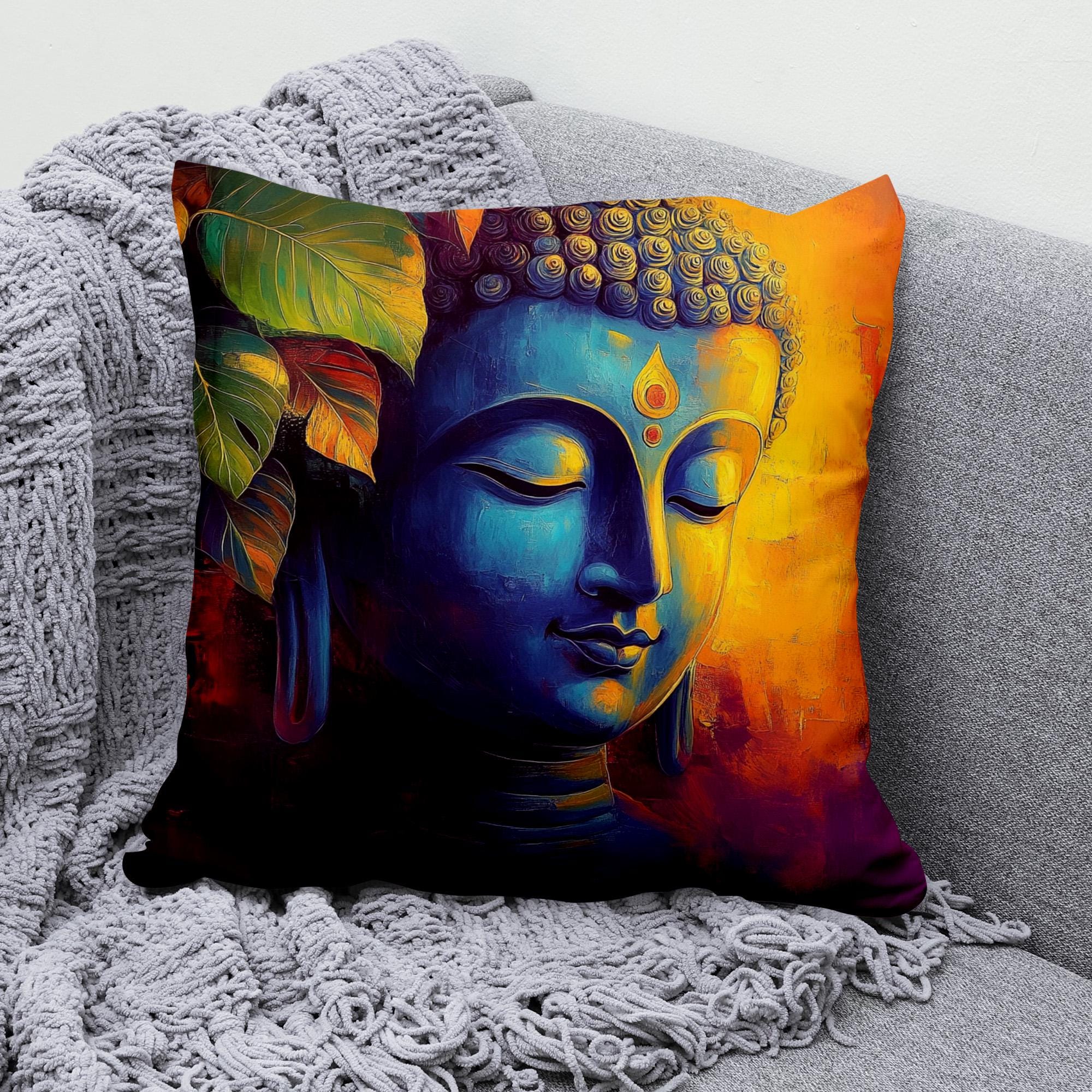 Buddha Couch Pillow Etsy