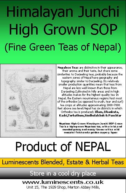 Nepalese High Grown Himalayan Junchi SOP Green Tea - 100 grams