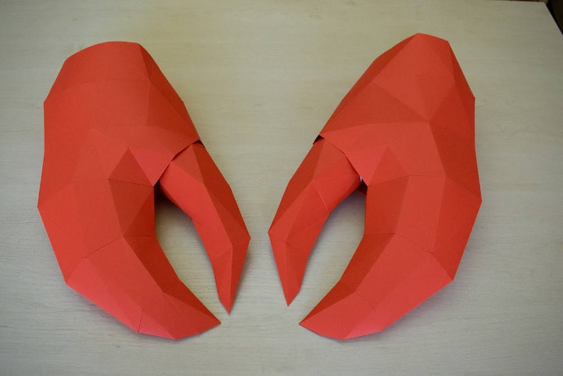 Lobster Claws Papercraft Instant Pdf Download Papercraft Etsy