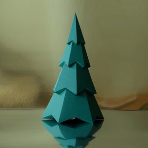 Easy to make Christmas Tree, Xmas tree Papercraft template, PDF Download, Printable Template image 1