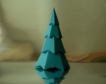 Easy to make Christmas Tree, Xmas tree Papercraft template, PDF Download, Printable Template