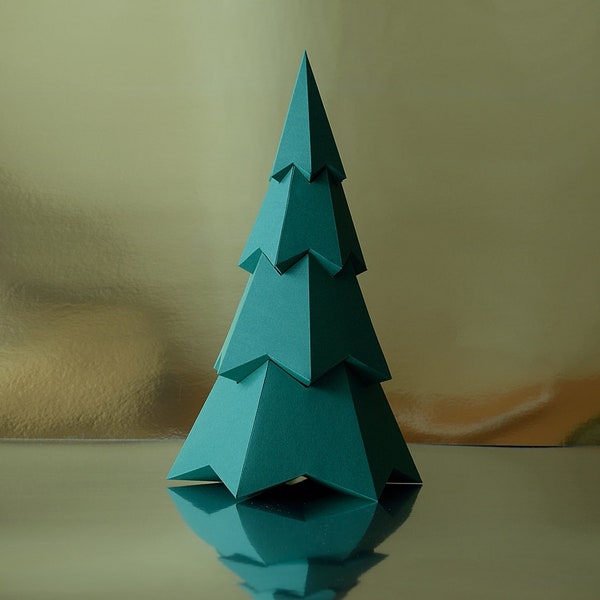 Easy to make Christmas Tree, Xmas tree Papercraft template, PDF Download, Printable Template